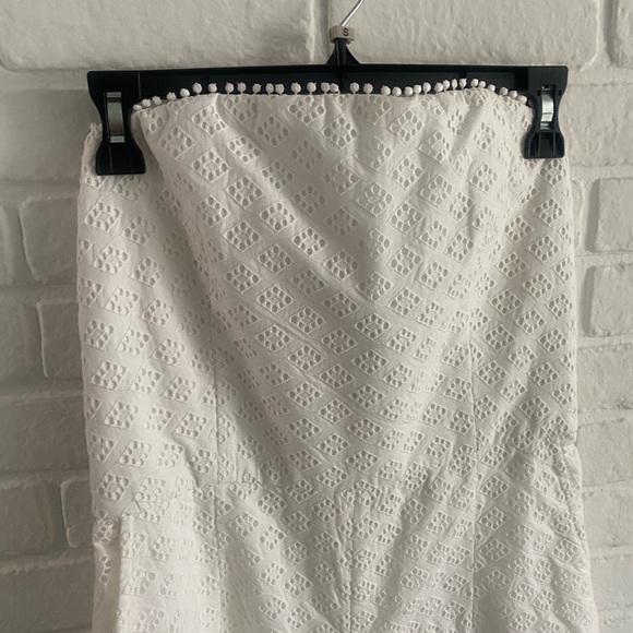 Club Monaco White Eyelet Jumpsuit Strapless - Picture 6 of 12